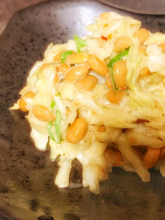 W腸活♪簡単納豆コールスロー-レシピのメイン写真
