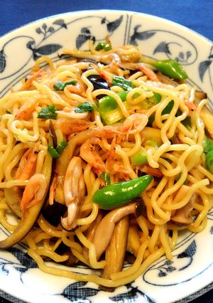 夏野菜と桜エビのピリ辛焼きそば-レシピのメイン写真