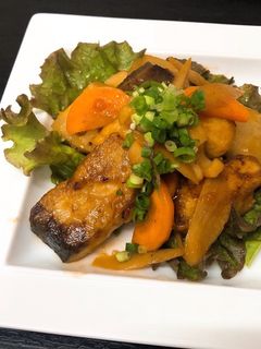 ぶりと根菜の甘酢炒め-レシピのメイン写真
