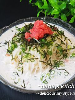 ひんやりうまーい♥️明太クリームそうめん-レシピのメイン写真