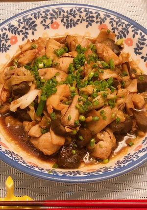 茄子キャベツと鶏肉のポン酢炒め-レシピのメイン写真