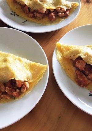 薄焼き卵でオムレツ-レシピのメイン写真