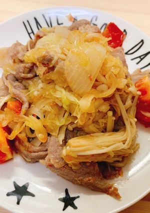 【ヘルシー】豚肉の塩トマト炒め-レシピのメイン写真
