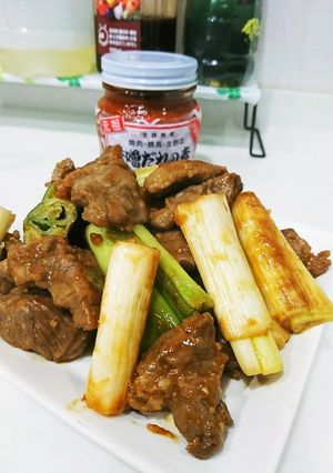 簡単＊豚肉かしらと長ネギの辛味噌炒め＊-レシピのメイン写真