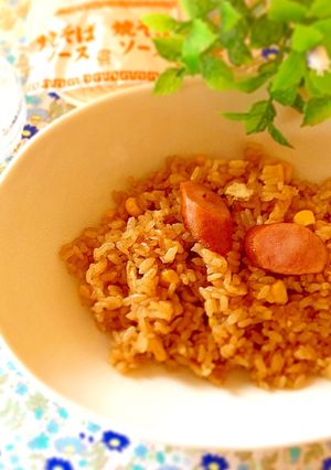 余った焼きそばソース活用①炊き込みご飯-レシピのメイン写真