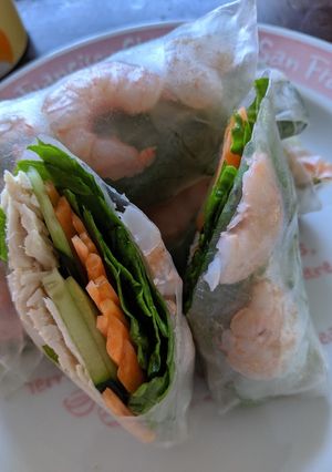 簡単生春巻き(エビと鶏むね肉)-レシピのメイン写真