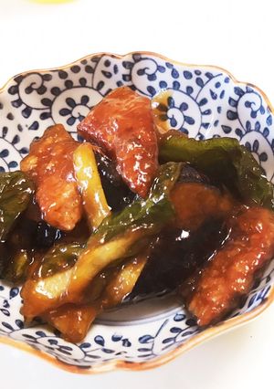豚レバーとナスとピーマンの甘辛煮-レシピのメイン写真