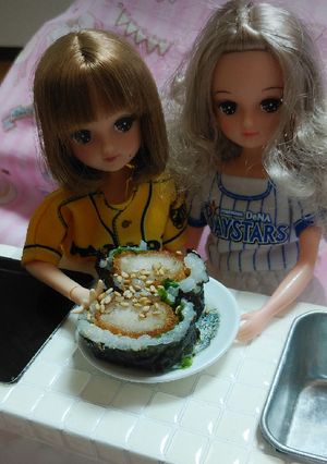 リカcサイズ♡野球シリꕤとんかつ巻き*-レシピのメイン写真