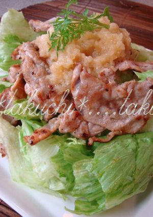 豚肉とレタスのサラダ　りんごドレッシング-レシピのメイン写真