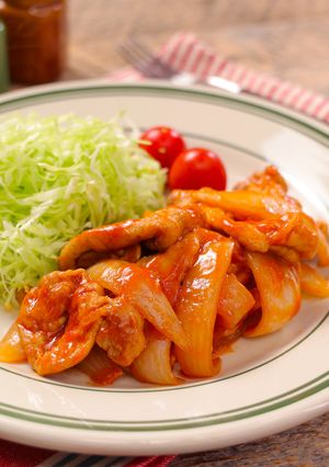 薄切り肉で☆簡単やわらか♪ポークチャップ-レシピのメイン写真