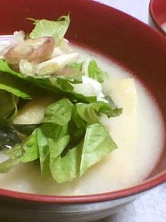 【食欲up】長いもと油あげの白味噌汁-レシピのメイン写真