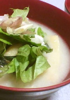 【食欲up】長いもと油あげの白味噌汁-レシピのメイン写真