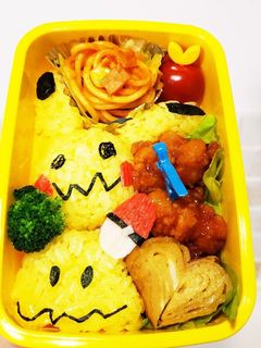 学童☆ポケモン☆ミミッキュ☆キャラ弁-レシピのメイン写真