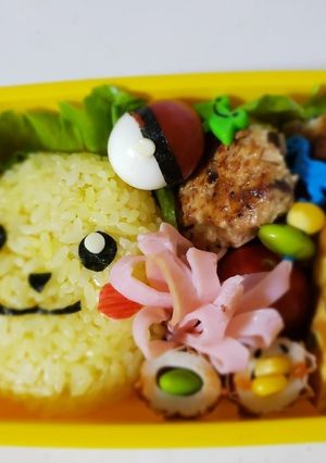 学童☆ポケモン☆ピカチュウ☆キャラ弁☆-レシピのメイン写真
