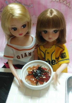 リカちゃんサイズ♡野球シリꕤ鮪の漬け丼*-レシピのメイン写真