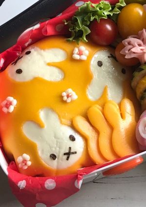 【簡単】キャラ弁 ミッフィー 薄焼き卵-レシピのメイン写真