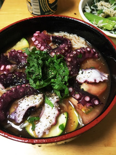 夏野菜とタコの和イタリアントマト素麺-レシピのメイン写真