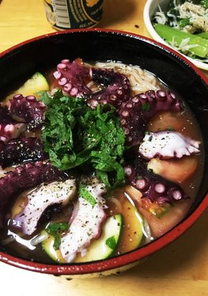 夏野菜とタコの和イタリアントマト素麺-レシピのメイン写真