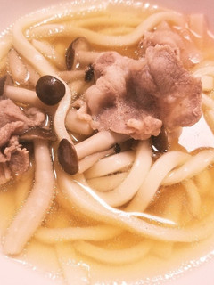 豚肉とシメジのだしが出た美味しいうどん-レシピのメイン写真