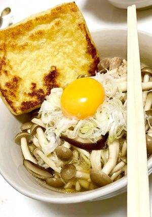 キノコとネギwith”A”うどん-レシピのメイン写真