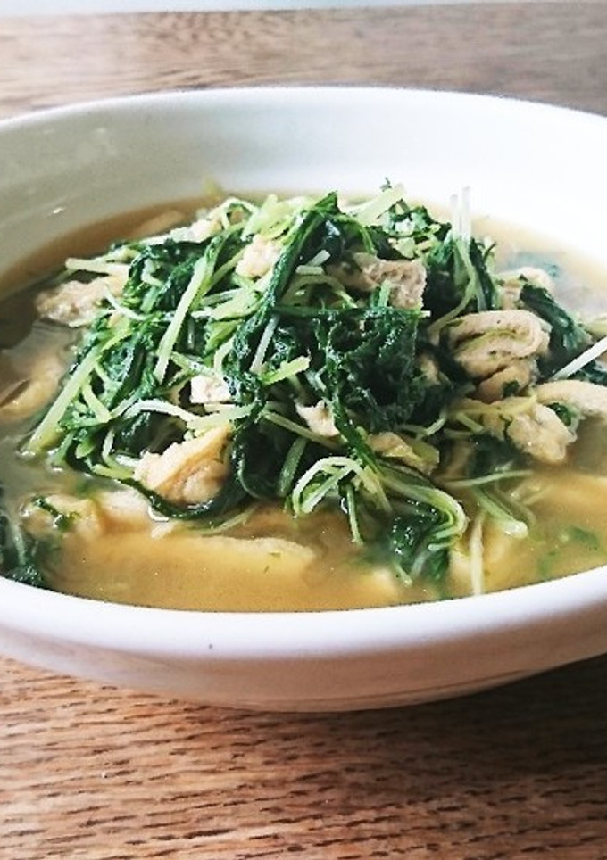 水菜と揚げのたいたん♪(炊き物)-レシピのメイン写真