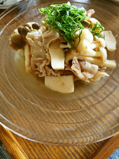 豚バラとキノコのワサビポン酢-レシピのメイン写真