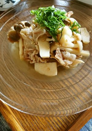 豚バラとキノコのワサビポン酢-レシピのメイン写真