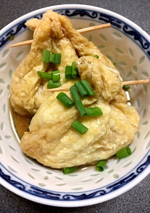 プチフランクを油揚げにつめて煮たやーつ-レシピのメイン写真