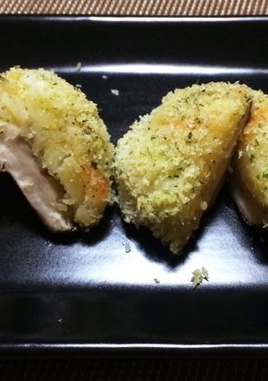 青のり風味・椎茸のポテトチーズ焼き-レシピのメイン写真