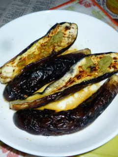 網焼きでなす丸ごと焼きのタパス-レシピのメイン写真