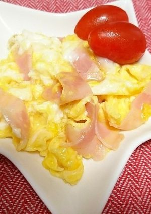 ズボラな♪炒り卵~ハムver-レシピのメイン写真
