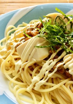 めんつゆで冷製和風納豆パスタ-レシピのメイン写真