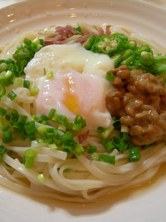 温たまのせふわっネバうどん-レシピのメイン写真