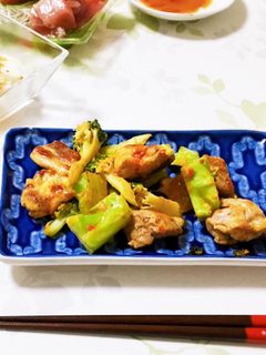 鶏肉とブロッコリーの豆板醤マヨ 炒め-レシピのメイン写真