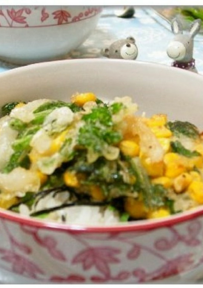 玉ねぎとコーンのかき揚げ丼-レシピのメイン写真