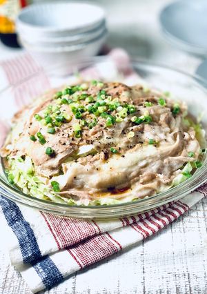 豚肉とキャベツのレンジ蒸し-レシピのメイン写真