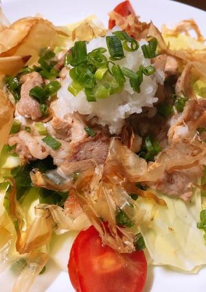 簡単！ポン酢かけ豚肉キャベツ-レシピのメイン写真