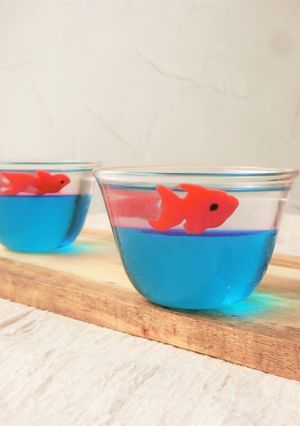 電子レンジ★かき氷シロップの金魚ゼリー-レシピのメイン写真