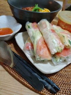ササミのマヨ醤油生春巻き♪-レシピのメイン写真