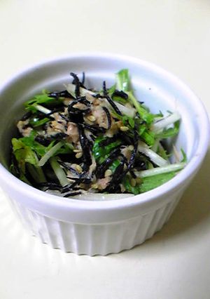 ひじきと水菜のサラダ-レシピのメイン写真