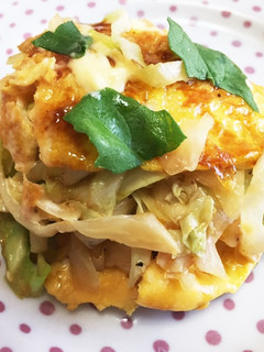 キャベツとたまごのとんぺい焼き-レシピのメイン写真
