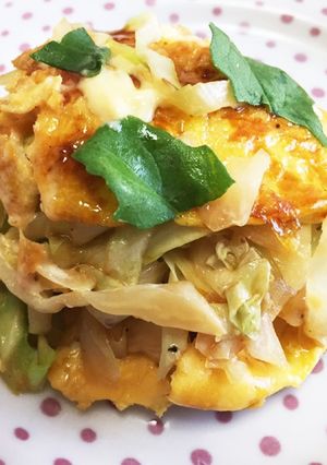 キャベツとたまごのとんぺい焼き-レシピのメイン写真