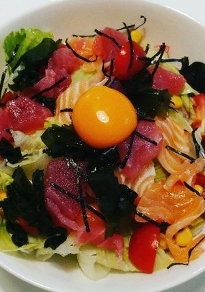 ヘルシー海鮮爆弾風サラダ-レシピのメイン写真