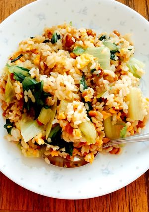 納豆レタスチャーハン-レシピのメイン写真