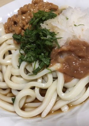 納豆梅おろしうどん-レシピのメイン写真