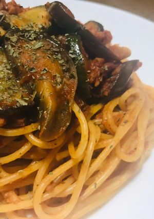 夏野菜たっぷり！トマトパスタ♪。.:＊-レシピのメイン写真