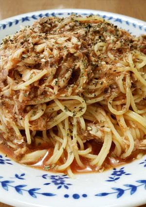 サバ缶のお手軽冷製トマトパスタ-レシピのメイン写真