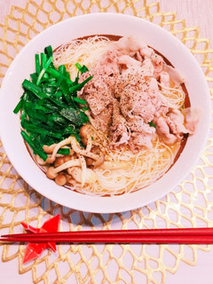 ごま油とにんにく香るスタミナにゅうめん-レシピのメイン写真