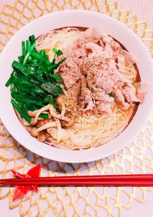 ごま油とにんにく香るスタミナにゅうめん-レシピのメイン写真