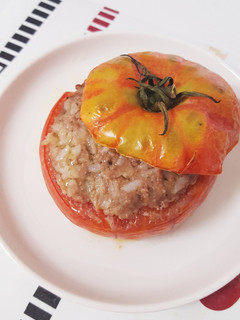トマトのご飯と肉詰め-レシピのメイン写真
